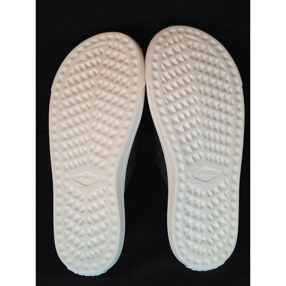 Crocs M9 Mens Slides Sandals Black Perforated Slip On Comfort Sandal‎